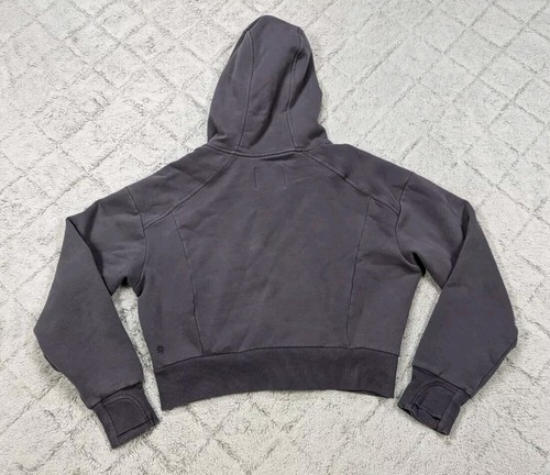 Athleta Girl Jacket Kids L/12 Purple Dusk Violet Retroactive Midi Full Zip Hood - Picture 8 of 9