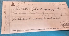 1901 Bell Telephone Co. of Missouri Billhead Letterhead Ephemera for Service