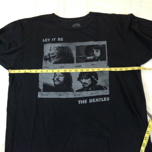 THE BEATLES LET IT BE Graphic Kurzarm Schwarz Pullover T-Shirt Herren Gr. XL - Bild 4 von 7
