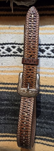 Ranger Belt Co Genuine Hand Tooled Leather Belt IKB1020C size 28
