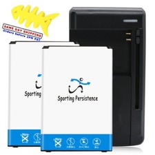 High Grade 2x 3220mAh Battery Universal Charger Winder for LG Rebel 3 LTE L157BL