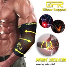 Elbow Support Brace Copper Compression Sleeve Joint Gym Arthritis Arm Joint Pain