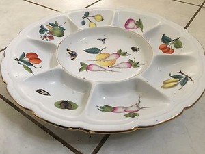 Antique Herend Porcelain Serving Plate Fruits Vegetable Erfly Antique Herend Porcelain Serving Plate