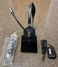 Jabra Engage 75 Single Wireless Ear-Pad Headset With Charger And Microphone