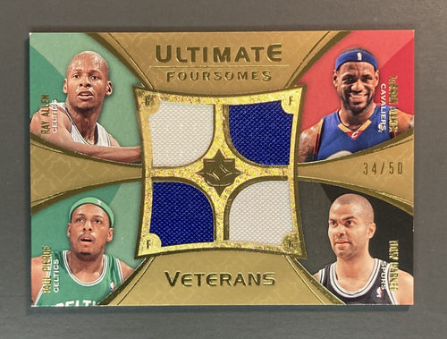 PARKER / LEBRON / PIERCE / ALLEN 2008-09 Ultimate Collection Patches Foursome Vet