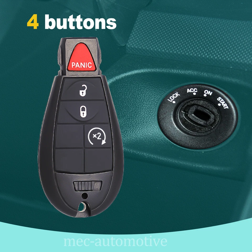 New Replacement Remote Key fob & Tool For 2009-2012 Dodge Ram 1500 2500 3500 - Image 3 of 4