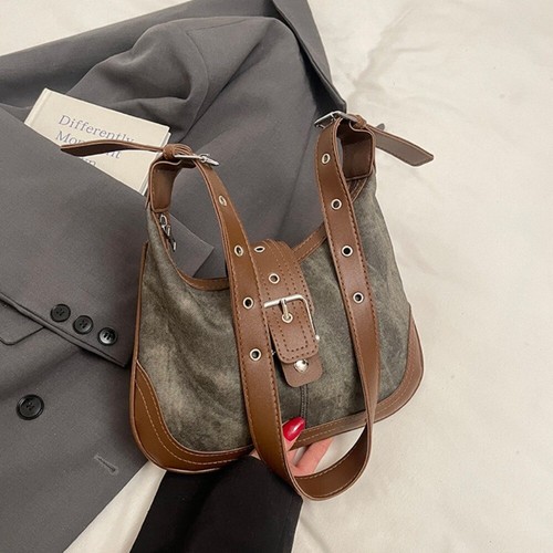 Vintage Hobo Shoulder Bag For Women Small Crescent Crossbody Bag Minority Design - Picture 13 of 16