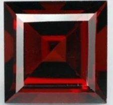 RED GARNET 6 MM SQUARE CUT 2 PIECE SET ALL NATURAL