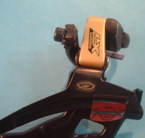 Shimano Deore LX M571 Bk/Gold 28.6MM MTB Front Derailleur NEW/NOS TP/BS-3x9-NIB - Picture 2 of 9