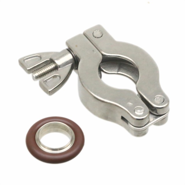 NW/KF16 Vacuum Fitting Hinge Nut Clamp + Centering Ring + Viton ORing