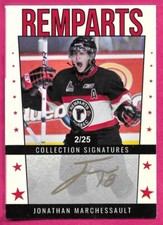 2022 Quebec Remparts 25th Anniversary JONATHAN MARCHESSAULT #A-JM Autograph 2/25