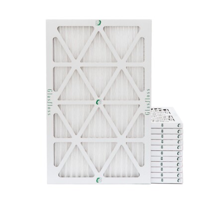 16x30x1 MERV 10 Pleated Air Filters. 12 PACK. Actual Size: 15-5/8 x 29-5/8 x 7/8