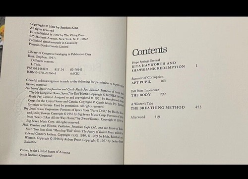 Different Seasons by Stephen King - First Edition 1982 Print - Picture 5 of 10