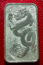 2024 Australia Perth Mint Silver Dragon Bar 1 oz. .9999 Fine Silver in Holder