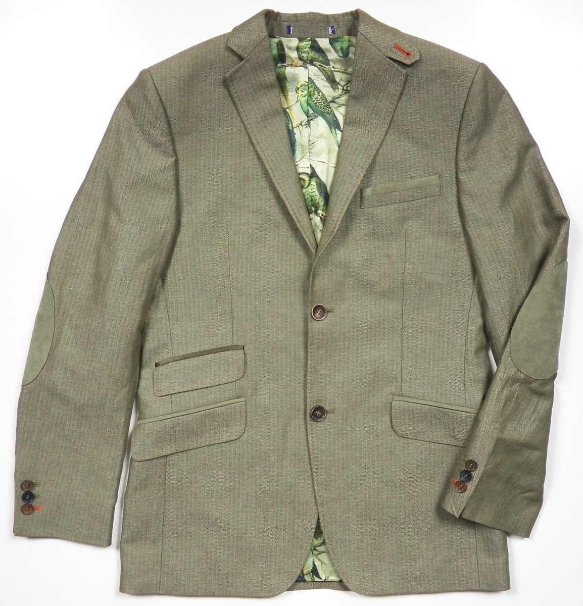 TED BAKER NWOT MEN 36 R SMALL BLAZER LINEN COTTON SUEDE  display picture 3