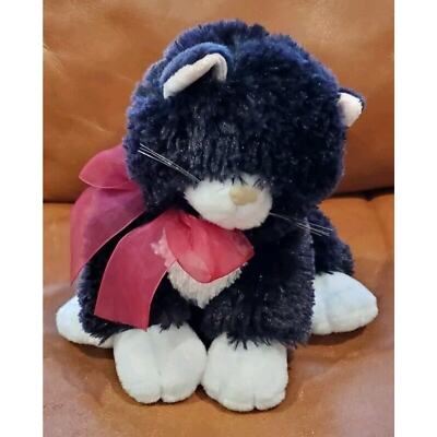 10'' TY Classic Lexie Kitty Cat Plush Black White Tuxedo 2005 Stuffed Animal 