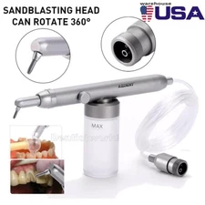 Dental Aluminum Oxide Micro blaster Air Abrasion Microetcher Sandblaster 2 Holes