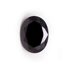 6 Ct. Loose Oval Cut Black Diamond For Jewelry Making Quality AAA With Certified