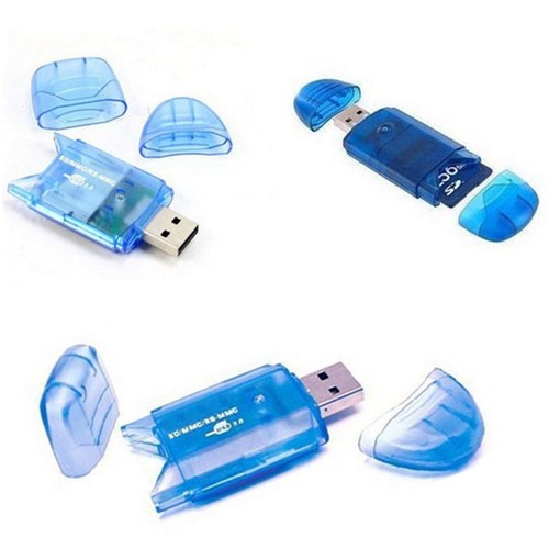 USB 2.0 Memory Card Reader Writer Adapter for MMC SDHC TF Card UP To 64GB.bz - Afbeelding 3 van 5