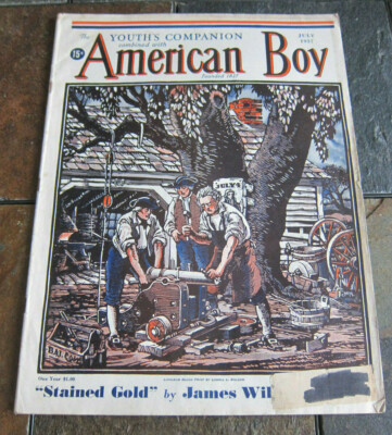 AMERICAN BOY YOUTH'S COMPANION July 1937 Revolution Cannon 