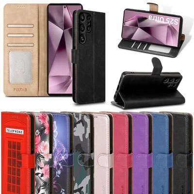 Flip Case Für Samsung S25ULTRA/A16/S24FE/A05S /A15/A35/A55 Leder Etui Cover