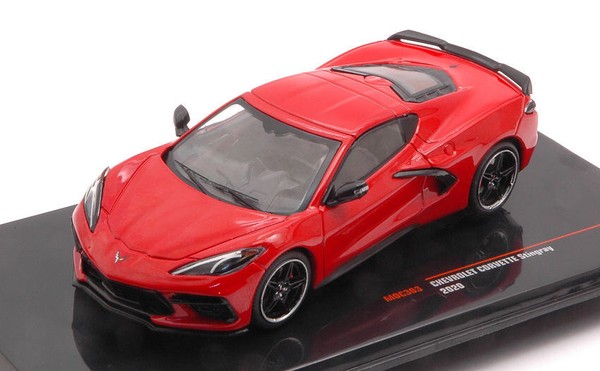 Ixo 1/43 Chevrolet Corvette C8 2020 Rot Modellbau Statisches Modell Diecast-image