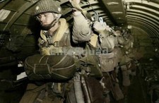 WW2 Picture US Paratroopers over Normandy on D-Day preparing jump 1944 735