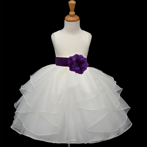 DESFILE ORGANZA VESTIDO FLOR NIÑA COMUNIÓN BAUTISMO PASCUA VACACIONES CUMPLEAÑOS NIÑOS - Imagen 28 de 41