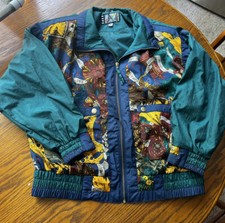 Vintage 80s 90s RE Sport River Edge Retro Windbreaker Jacket Size PL