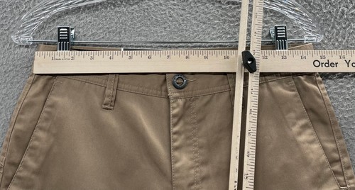 Volcom Shorts Youth 29 Brown Chino Cotton Blend Skater Skateboard 29x9 Boys NEW - Picture 2 of 10