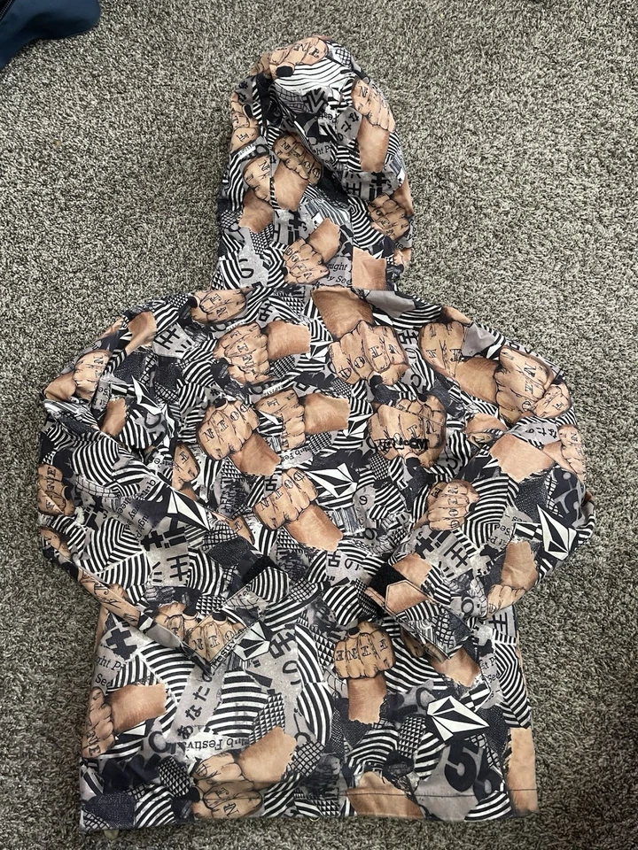 Chaqueta Volcom Niños Jóvenes Mediana Snowboard Esquí Impermeable Tarifa Diseño Puño Foto 2 de 4