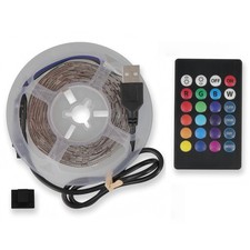 5V USB 10-25FT Lights Strip for Bedroom, Desk, Indoor Room with 24Key Remote