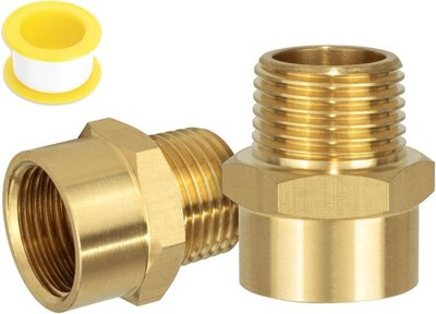 G 1/2 (BSP) Female Thread to US 1/2 NPT Male Thread Brass Pipe Fitting Adapter,G