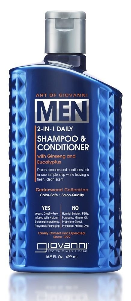 Giovanni Mens Cedarwood Collection Ежедневный шампунь и кондиционер 2-в-1 16,9 унции