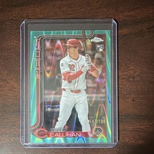 Topps 2025 Chrome Update Aqua Wave Rookie Tyler Callihan Reds USC156 /199