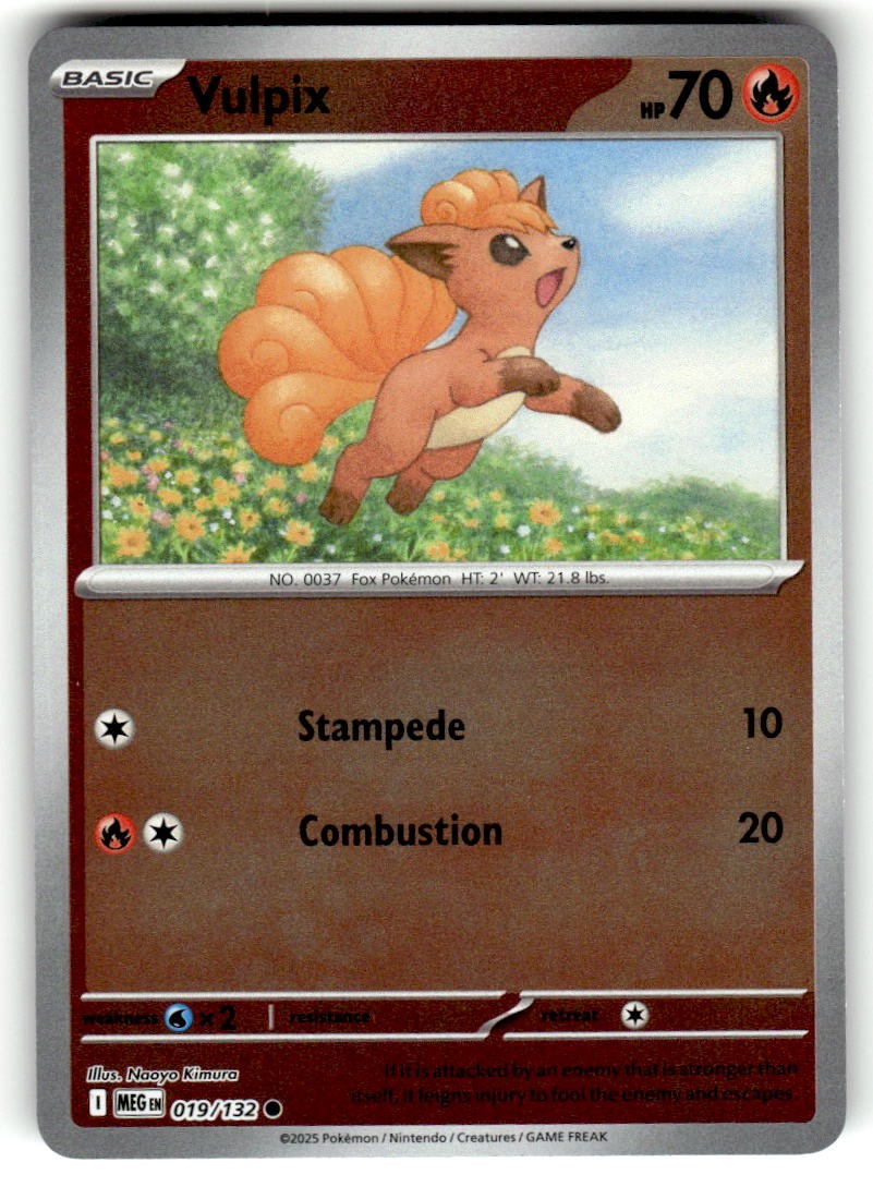 Vulpix Reverse Holo Common ME01: Mega Evolution 019/132 NM