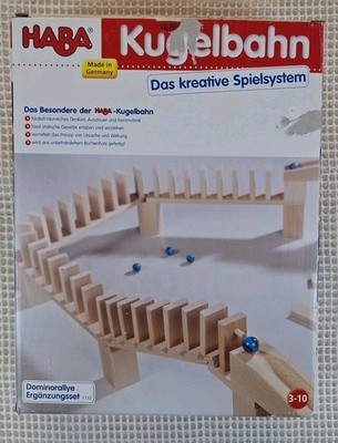 Haba Kugelbahn Wooden Domino Rally Ball Track Toy Set Made In Germany STEM