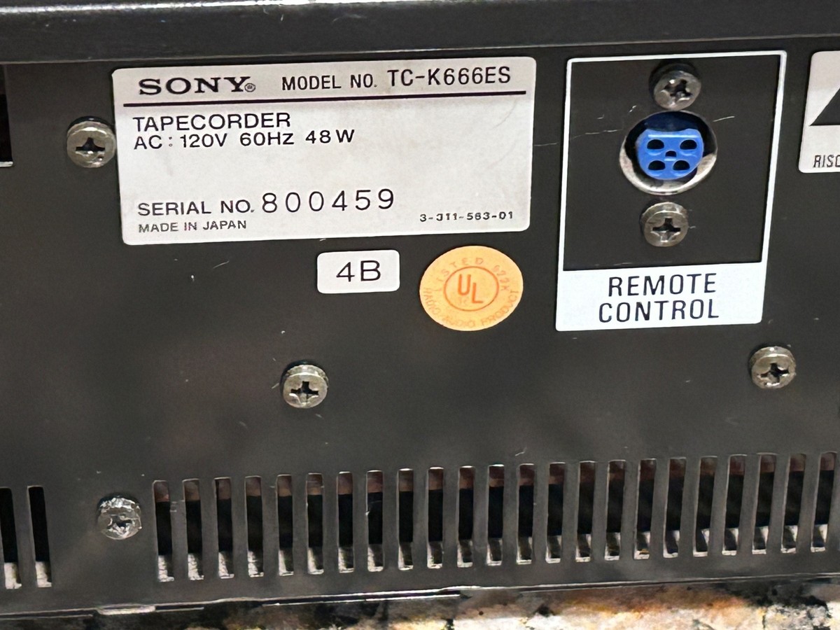 VTG SONY CASSETTE DECK 3-HEAD TC-K666ES 3-MOTOR QUARTZ LOCK DIRECT