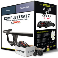 Für AUDI Q5 Typ FYB , FYG Anhängerkupplung starr +eSatz 13pol 05.2016-jetzt Set