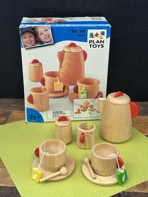 Plan Toys  Wooden Play Tea Set (3433) Montessori Friendly