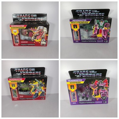 Transformers G1 Reissue Headmaster Chromedome Skullcruncer Hardhead Mindwipe Lot