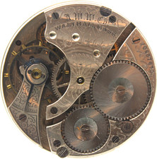 1901 WALTHAM POCKET WATCH MOVEMENT 10887670 GRADE: 610 16s 7j QS2 