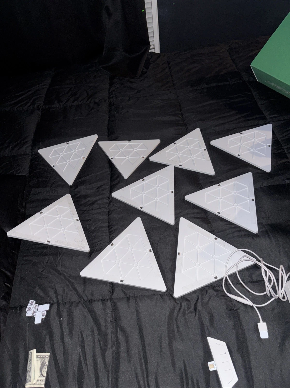 Triangle Patterned LED Lights String Wired Wall-stick Indoor Gaming Room Decor
