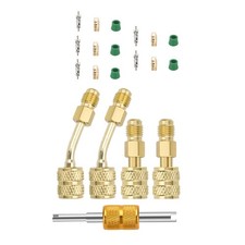 R410A Adapter 5/16" Female to 1/4" Male SAE Flare For Mini Split HVAC Gaskets