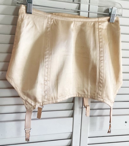 Vintage Orig. 40s/50s Pink Satin Sexy Garter Belt