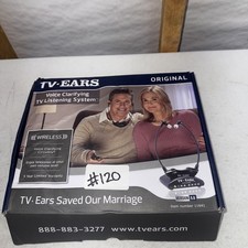 TV  EARS Analog Wireless Headset System, Wireless Headset for TV UNTESTED 