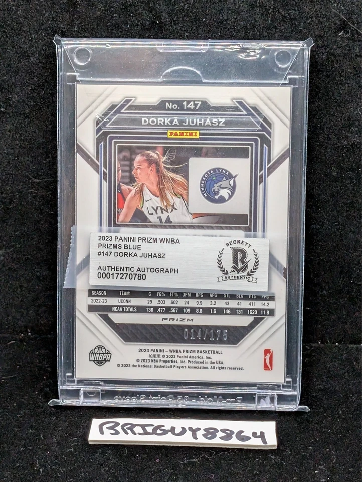 2023 Panini Prizm WNBA - Dorka Juhasz Rookie Signed Auto #147 Blue Prizm /175 - Image 2 of 2