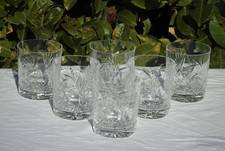 Service de 6 verres à whisky en cristal de Bohème Haut. 9,5 cm