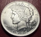 1922 $1 Peace Dollar. High Grade. Free Shipping