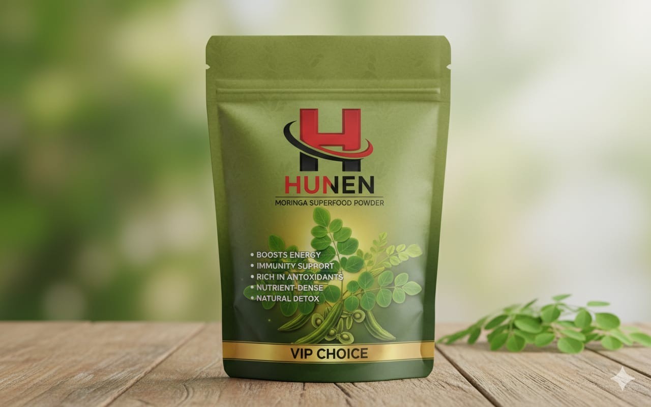 HUNEN Organic Moringa Powder 100% Natural Superfood Energy I